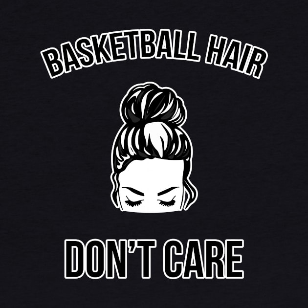 Basketball Hair Don't Care Messy Bun Ball Player by charlescheshire